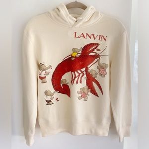 LANVIN - Embellished Babar Lobster Graphic Hoodie - XS